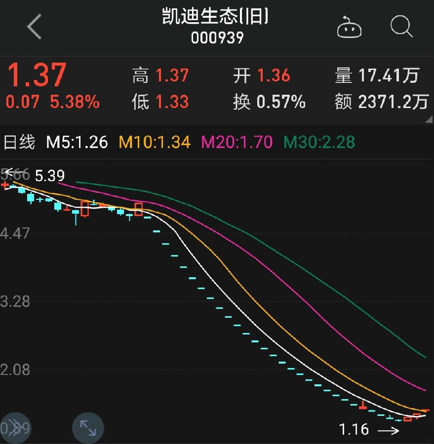 ST凯迪逆市三连板，139亿元资产拟打包出售给中战华信